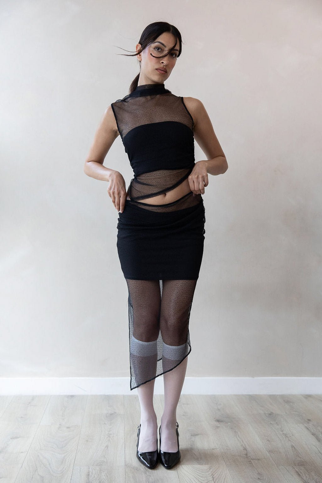 Lilleo Skirt - Mesh in Black