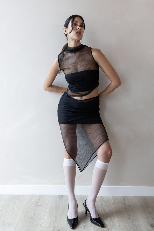 Lilleo Skirt - Mesh in Black