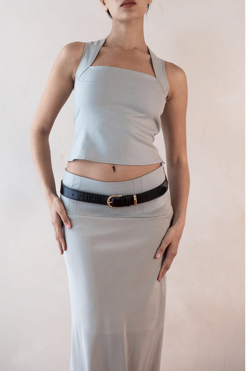 Haylana Top - Wool Blend in Stone